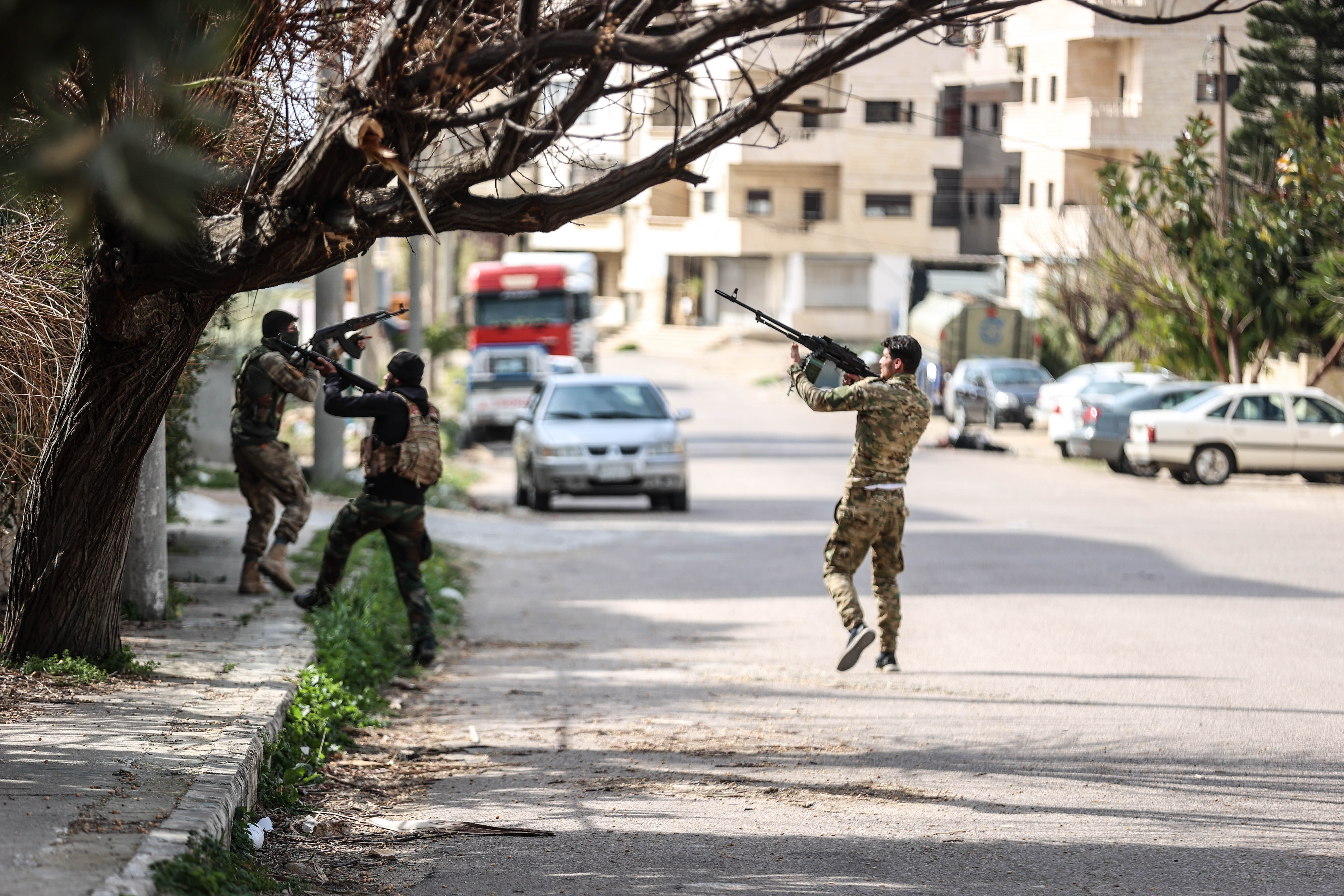 LATAKIA, SYRIA - MARCH 07: Search and sweep operations are being expanded to track down remnants of the deposed Bashar al-Assad regime after recent security tensions in the coastal region, where ousted regime elements attacked security patrols and checkpoints, resulting in casualties on March 07, 2025 in Latakia, Syria. (Photo by zettin Kasm/Anadolu via Getty Images)