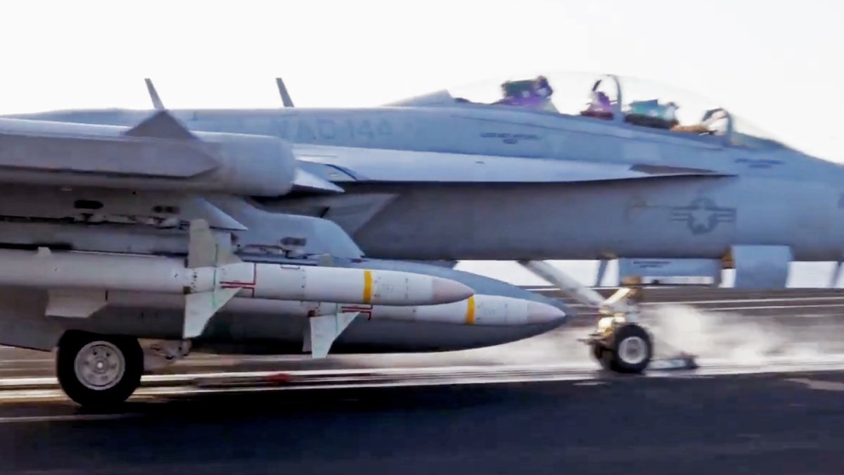 EA-18G Bristles With Rare Four Anti-Radiation Missile Loadout On 