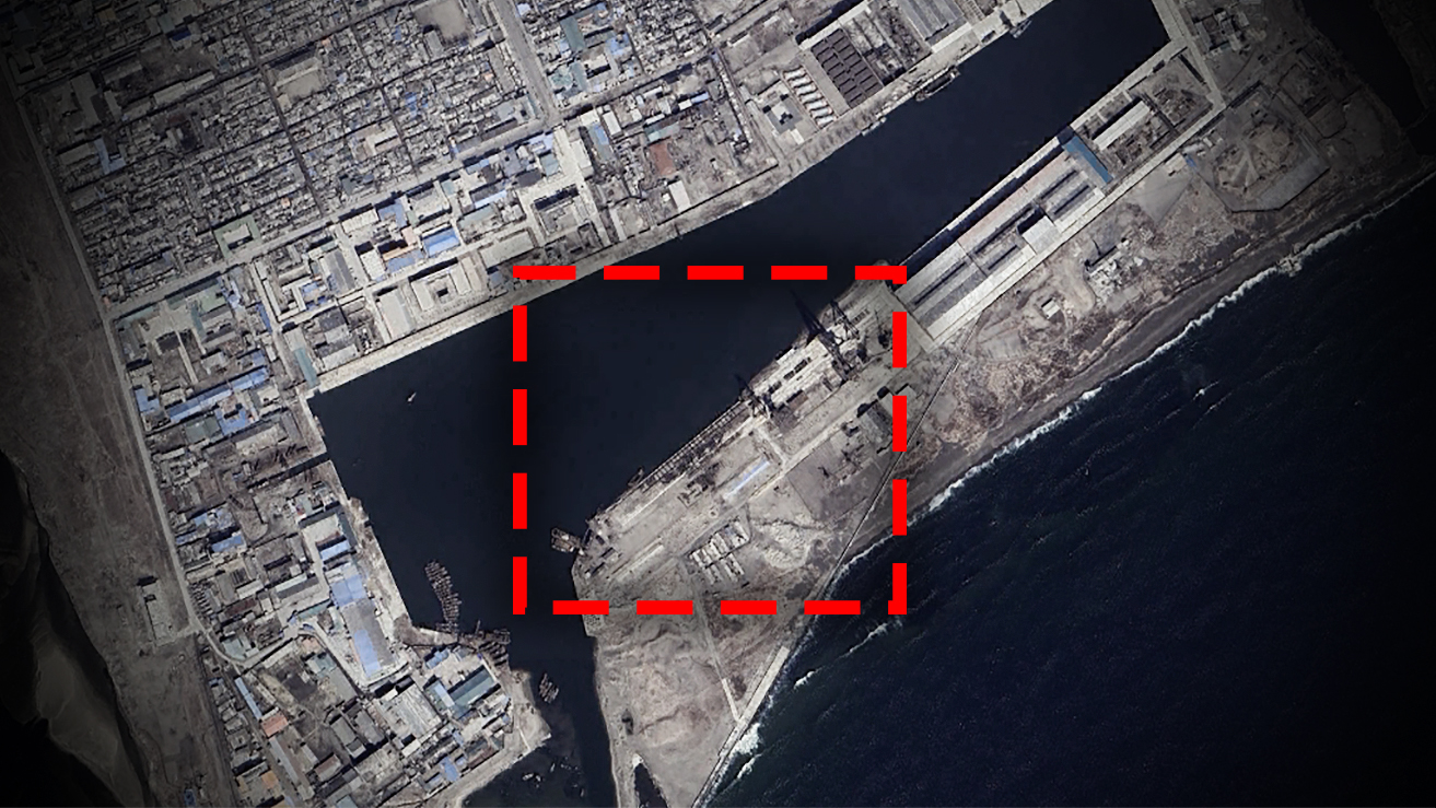 Lanzamiento de un barco de Corea del Norte