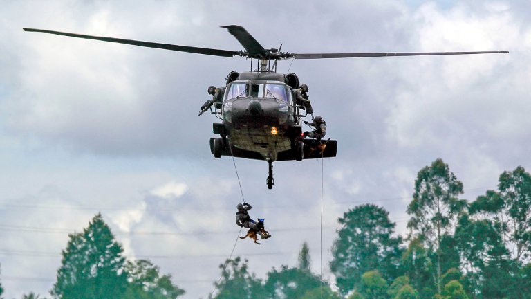 Columbia lost a UH-60 to a drone attack.