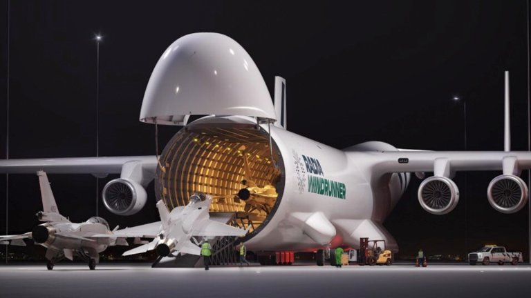 The giant WindRunner cargo jet concept was shown off for the Air Force.