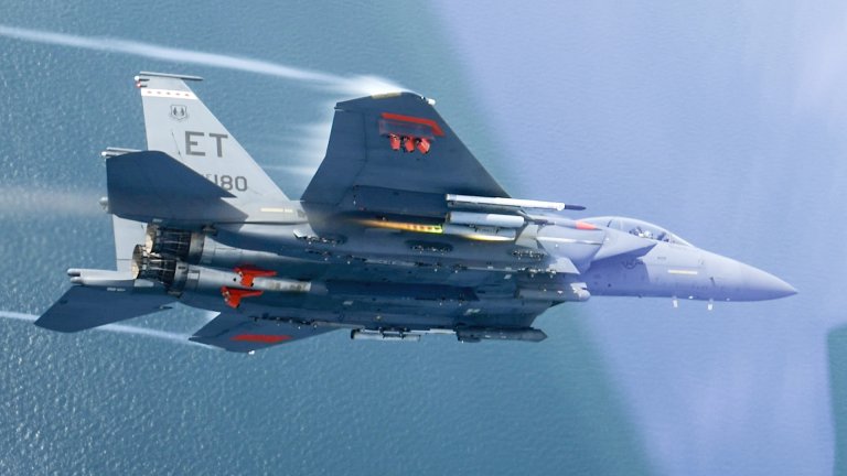 We now have our first look at a U.S. Air Force F-15E Strike actually firing air-to-air optimized variants of the laser-guided 70mm Advanced Precision Kill Weapon System II (APKWS II) rocket.