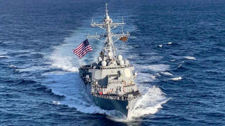 The Pentagon says two Venezuelan jets flew close to the USS Jason Dunham.