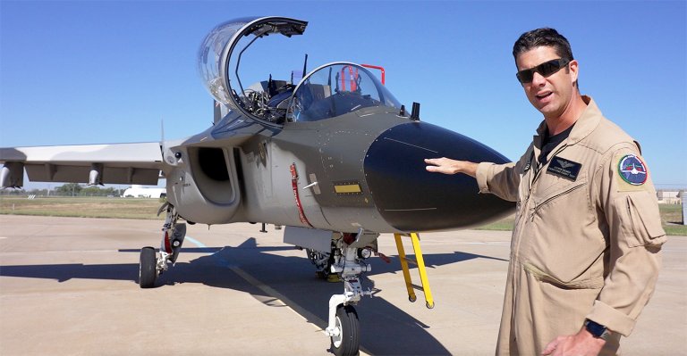 M-346 jet trainer that's vying to become the Navy's T-45C replacement