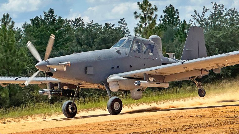 An OA-1K, like the one seen in the picture at the top of this story, crashed today.