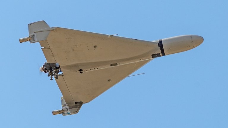 Iranian-made Shahed-136 'Kamikaze' drone flies over the sky of Kermanshah, Iran on March 7, 2024. Iran fired over 100 drones and ballistic missiles on Saturday, April 13, 2024, in retaliation to an attack on a building attached to the country's consular annex in Damascus that killed the guards, and two generals of the Quds Force of Iran's Islamic Revolutionary Guard Corps (IRGC) on April 01, 2024. Iran has blamed Israel for the attack on April 5, 2024 in Tehran.