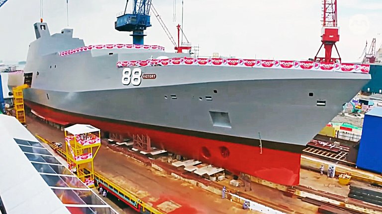 Singapore today launched the first of its drone motherships, or Multi-Role Combat Vessels (MRCV). The largest and most complex ship in the Republic of Singapore Navy, the Victory is the first of a planned six of these vessels. These will replace the existing Victory class missile corvettes (MCV), which entered service in 1989, and will form the cornerstone of its fleet modernization effort.