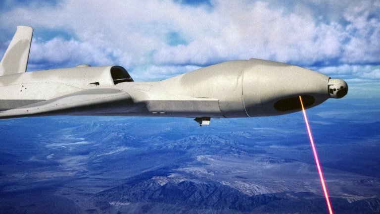 General Atomics recently showed what it says is a rendering of an MQ-20 Avenger drone armed with a laser directed energy weapon.