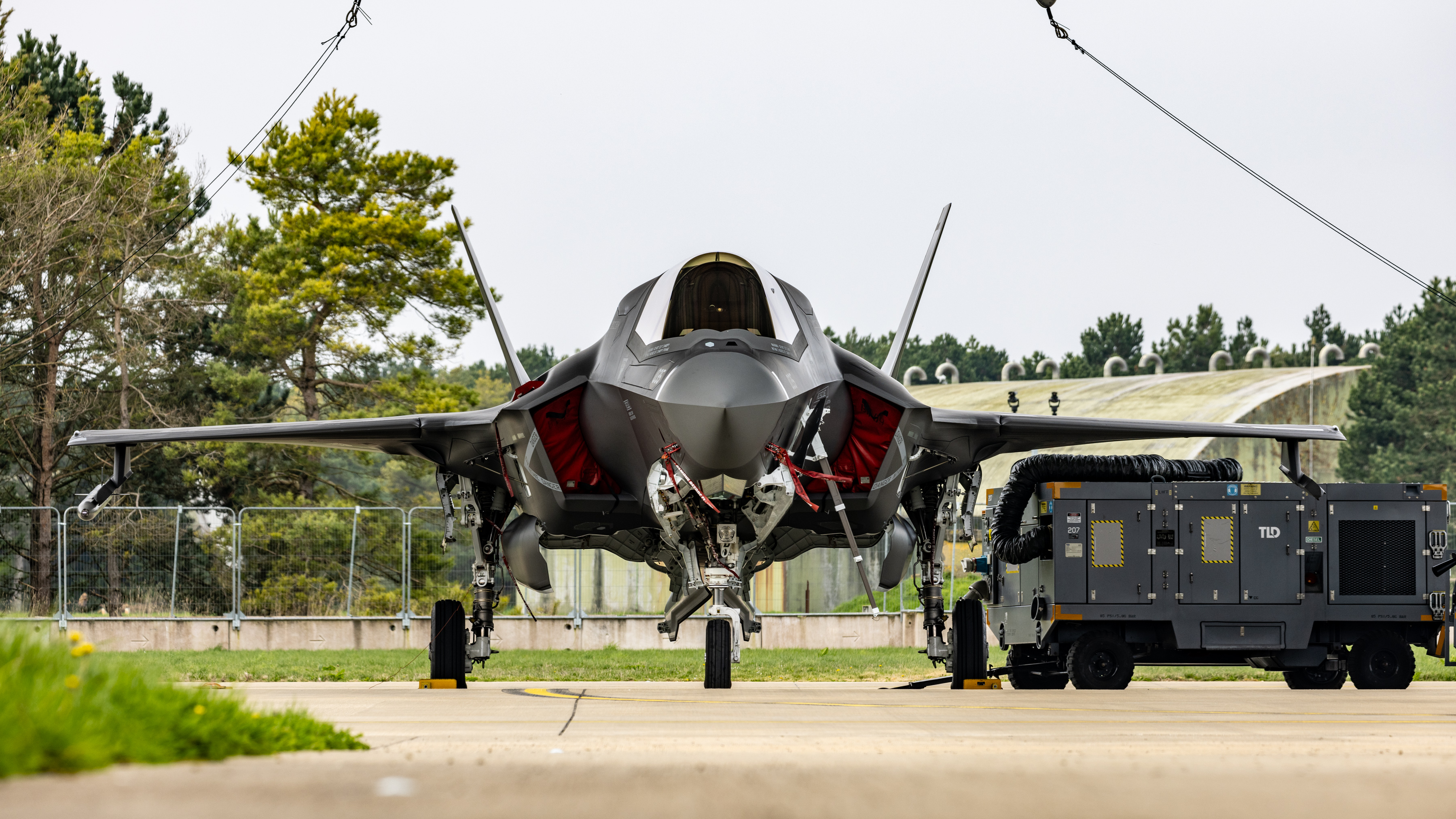 Image shows ZM169 (BK35) sitting on the pan at RAF Marham after being accepted into RAF Marham as part of its delivery flight. RAF Marham took delivery of two new F-35B Lightnings on the evening of 16 March 2024. The jets taxied to 207 Squadron Operational Conversion Unit, where they were received by Squadron engineers. Both jets have undergone serviceability checks and will join the rest of the F-35B Lightnings in an operational capability in due course. RAF Marham is the home of the F-35B Lightning, a 5th Generation, multi-role, stealth fighter. The Station is also home to a range of engineering support functions from maintenance to frontline support.
