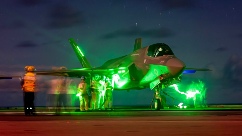 Pictured: 02 Aug 2025 – A United States Marine Corps F-35B Lightning II from Marine fighter Attack Squadron 242 (VMFA 242) onboard HMS Prince of Wales. Aviators from HMS Prince of Wales and her embarked Squadrons, Naval Air Squadrons and their American counterparts from Marine fighter attack squadron 242 (VMFA 242) conducting extensive flying night operations whilst on Operation HIGHMAST 25. Led by UK flagship HMS Prince of Wales and involving a dozen nations, the eight-month mission - known as Operation Highmast - has seen the task group pass through the Mediterranean, Middle East, and Indian Ocean visiting Singapore and Australia, the Carrier Strike Group now shifts focus to Asia. The goal is to reaffirm the UK’s commitment to the security of the Mediterranean and Indo-Pacific region, demonstrate collective resolve with our allies and showcase British trade and industry. Over the course of the deployment, upwards of 4,500 British military personnel will be involved, including nearly 600 RAF and 900 soldiers alongside 2,500 Royal Navy sailors and Royal Marines.