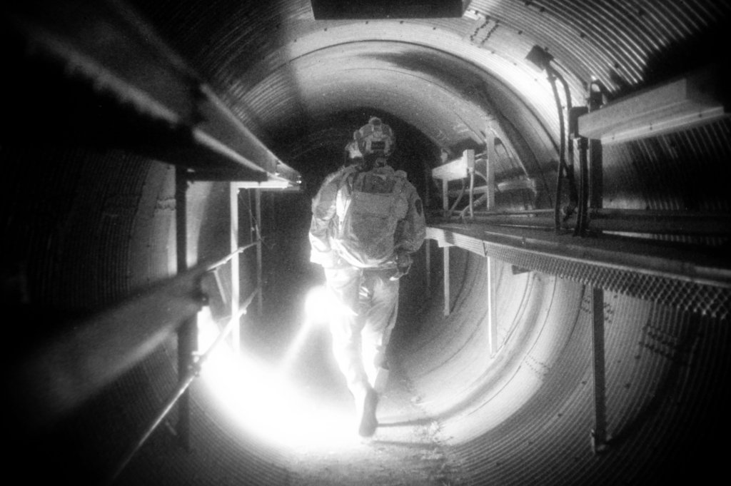 West Coast-based Naval Special Warfare (NSW) operators prepare to clear an underground space while conducting direct action raid training at Fort Irwin. Naval Special Warfare is the nation's elite maritime special operations force, uniquely positioned to extend the Fleet's reach and gain and maintain access for the Joint Force in competition and conflict.