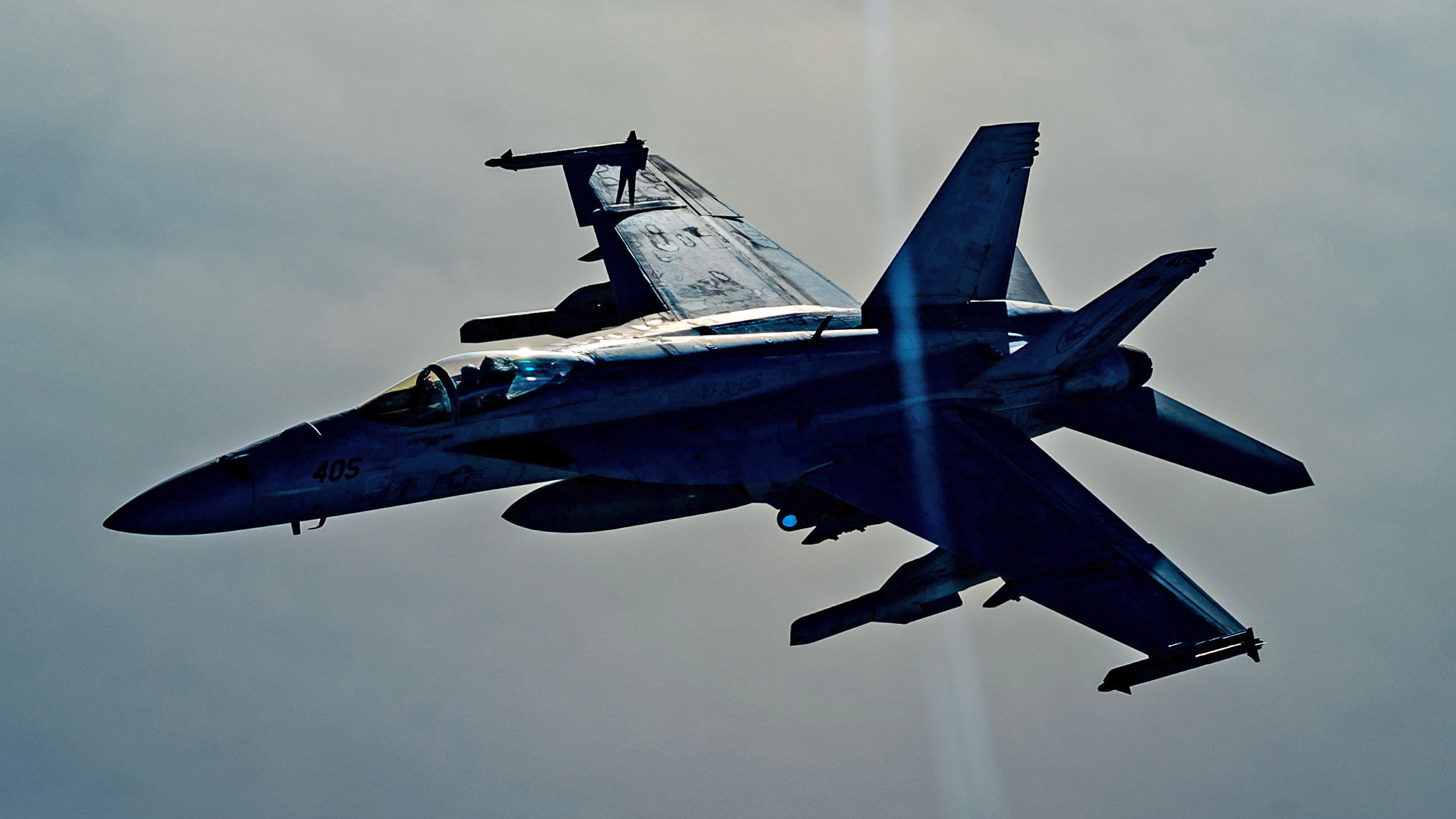 Super Hornet Seen With Rare SLAM-ER Missile Loadout On Yemen Mission