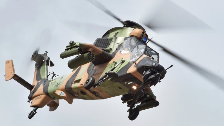 A Royal Australian Army Tiger helicopter performs during the Australian International Airshow at the Avalon Airfield near Lara southwest of Melbourne on February 24, 2015. Some 180,000 patrons were expected through the gates over the duration of the event.