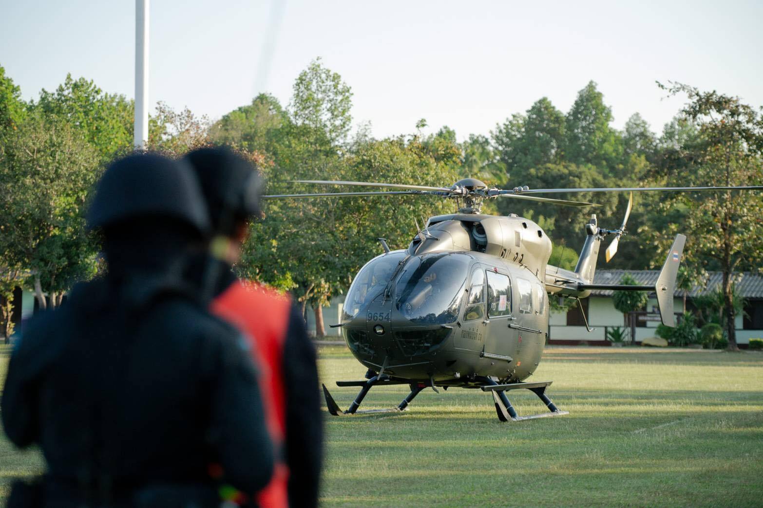 THAILAND - DECEMBER 08: (----EDITORIAL USE ONLY - MANDATORY CREDIT - ' THE ROYAL THAI ARMY / HANDOUT' - NO MARKETING NO ADVERTISING CAMPAIGNS - DISTRIBUTED AS A SERVICE TO CLIENTS----) A Thai soldier wounded by gunfire from Cambodian soldiers is taken to hospital by helicopter for medical treatment in Thailand on December 08, 2025. The Thai Royal Family criticized Cambodia's claim that no shots were fired, and provided conclusive evidence that Cambodian soldiers opened fire inside Thai territory, wounding two soldiers. (Photo by Royal Thai Army / Handout/Anadolu via Getty Images)