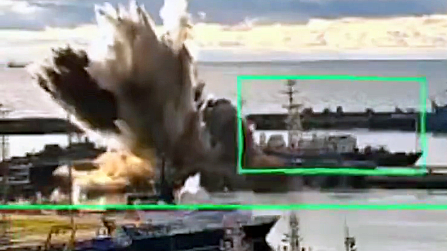 Ukraine says it carried out the world's first uncrewed underwater vehicle (UUV) attack on a Russian vessel.