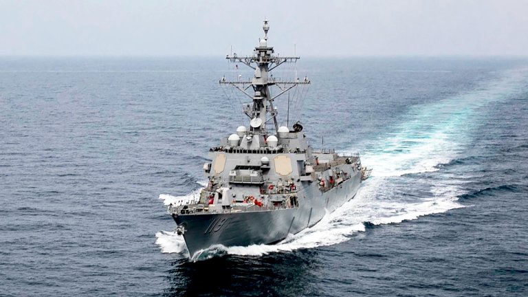 The Arleigh Burke class guided missile destroyer USS Delbert D. Black and an Air Force spy plane joined a growing for in the Middle East amid rising tensions with Iran.
