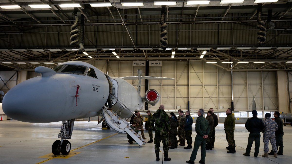 New EA-37B Compass Call Electronic Warfare Jet Makes Maiden Voyage To Europe