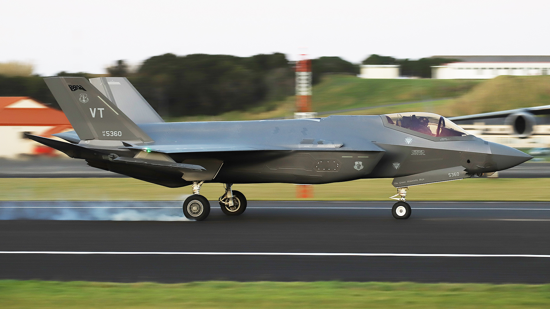 F-35s land in the Azores.