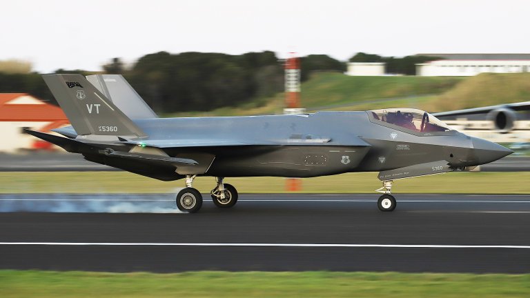 F-35s land in the Azores.