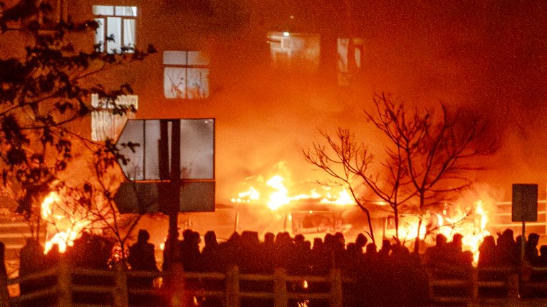 Iranians gather while blocking a street during a protest in Tehran, Iran on January 9, 2026. The nationwide protests started in Tehran's Grand Bazaar against the failing economic policies in late December, which spread to universities and other cities, and included economic slogans, to political and anti-government ones.