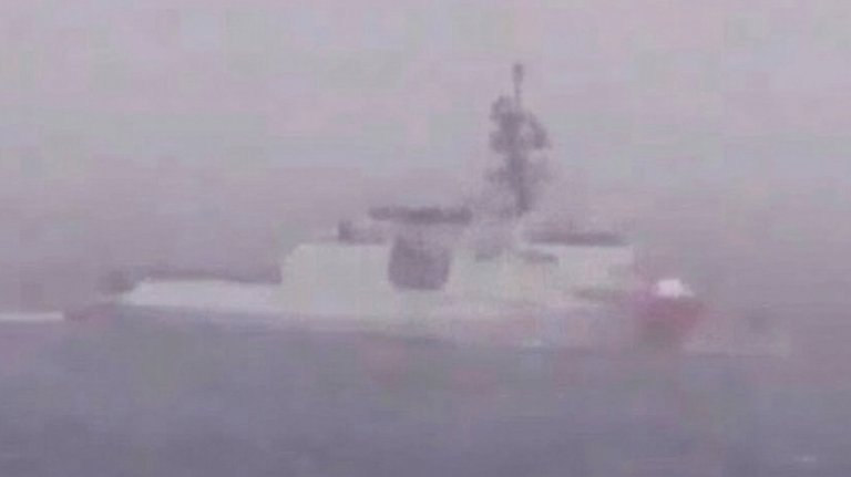 The crew of the fleeing Russian-flagged oil tanker Marinera released a video showing the ship being pursued by a U.S. Coast Guard Legend class cutter.