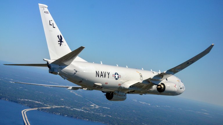 P-8 Poseidon flew over the college national championship to protect the president.