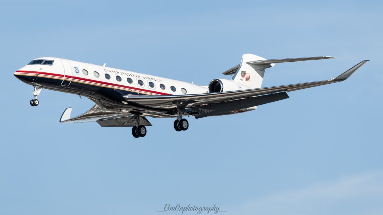 We have what appears to be the first look at one of two new Gulfstream 700 (G700) VIP jets for the U.S. Coast Guard.