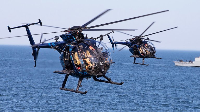 The Little Bird's small size and incredible transportability mean that it can appear from virtually anywhere, on land or at sea, and are among the capabilities that have long endeared the type to the U.S. Army’s elite 160th Special Operations Aviation Regiment (SOAR).