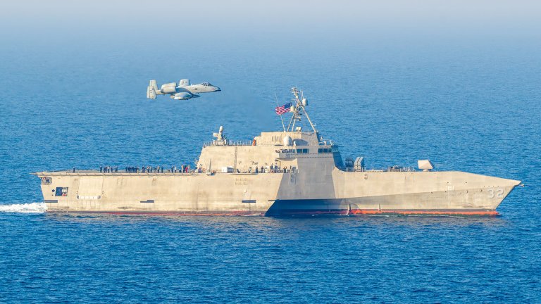 A10s provide CAS for LCS in Arabian Sea.