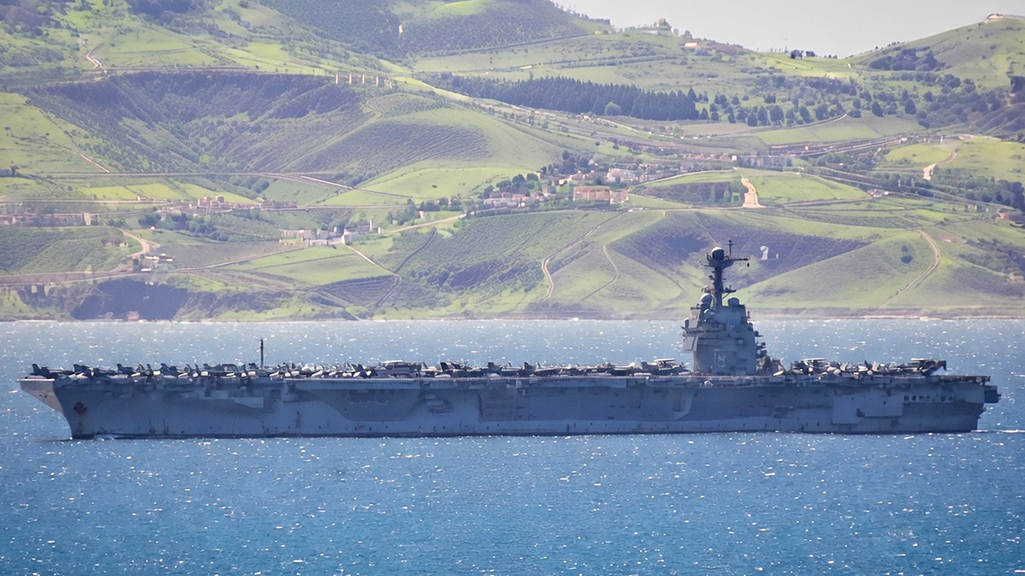 USS gerald R Ford has entered the Mediterranean.