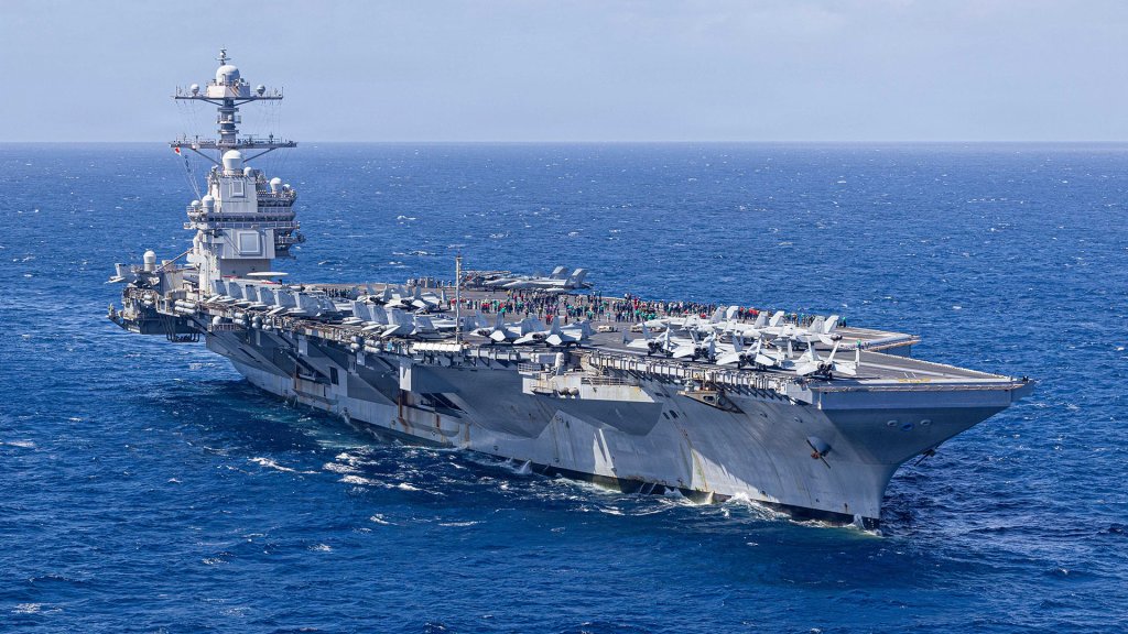 The aircraft carrier USS Ford is now in the Mediterranean, joining a massive force being builit up for a potential attack on Iran.