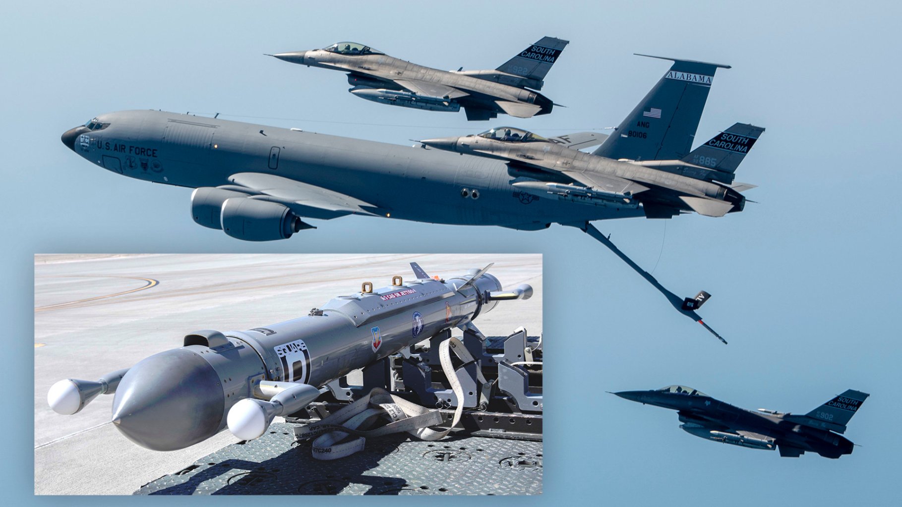 A group of Block 52 F-16CJ Vipers belonging to the South Carolina Air National Guard was recently spotted heading east across the Atlantic as part of a huge build-up of U.S. forces ahead of potential strikes on Iran.