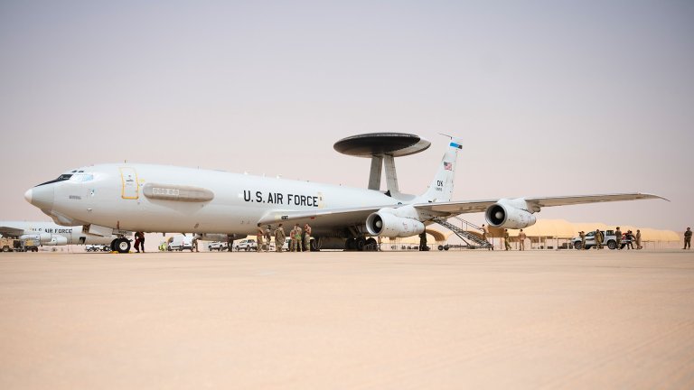 In the past two days, the U.S. Air Force has sent six of its 16 E-3 Sentry Airborne Warning and Control System (AWACS) radar planes to bases in Europe.