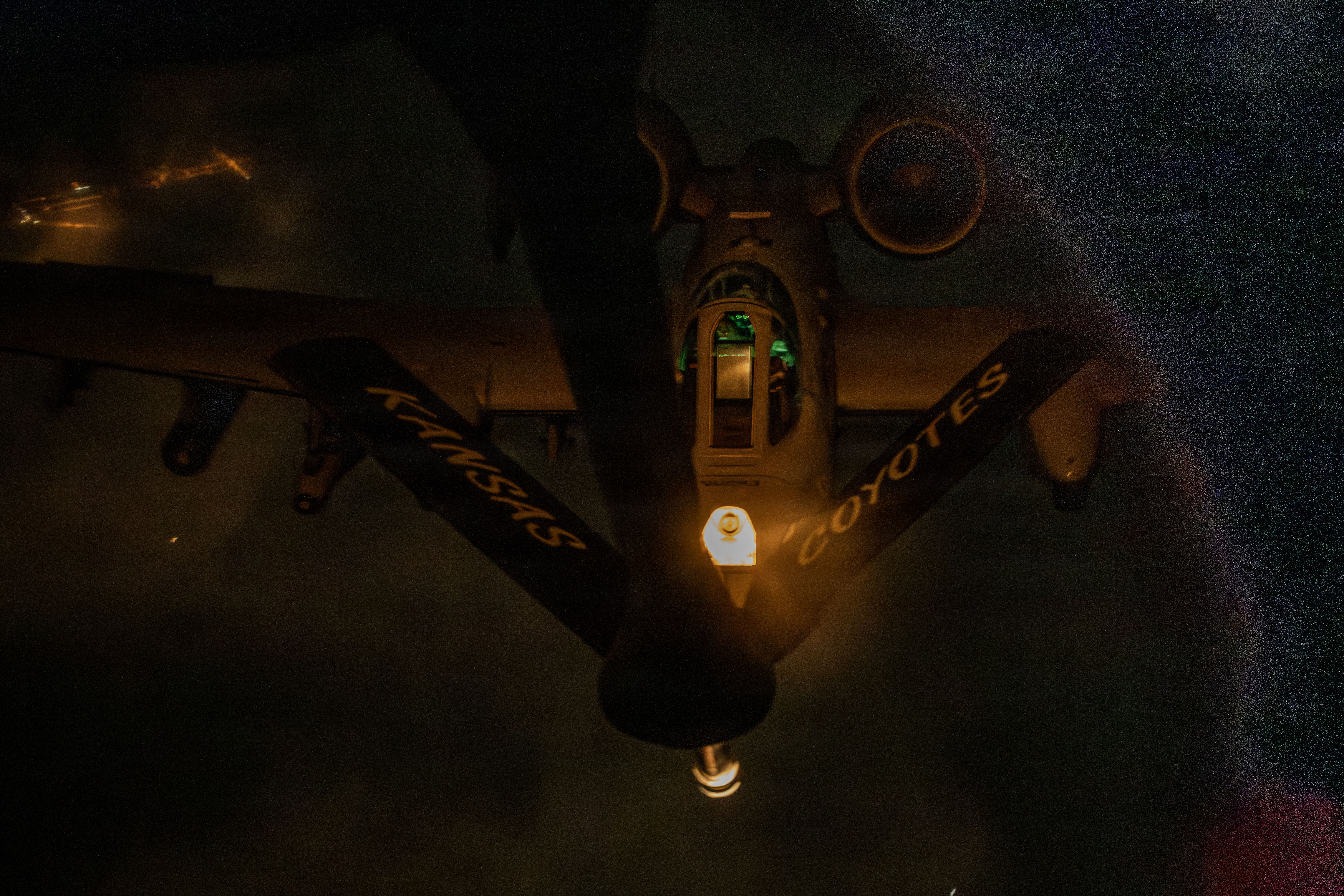 A U.S. Air Force A-10 Thunderbolt II aircraft prepares to refuel from a KC-135 Stratotanker aircraft over the U.S. Central Command area of responsibility during Operation Epic Fury, March 9, 2026. (U.S. Air Force photo)
