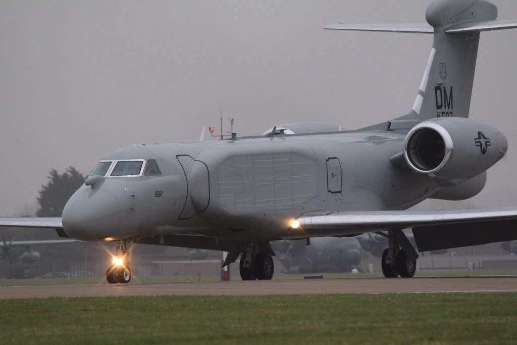 یک جت EA-37B کامپس کال، احتمالاً در RAF Mildenhall.