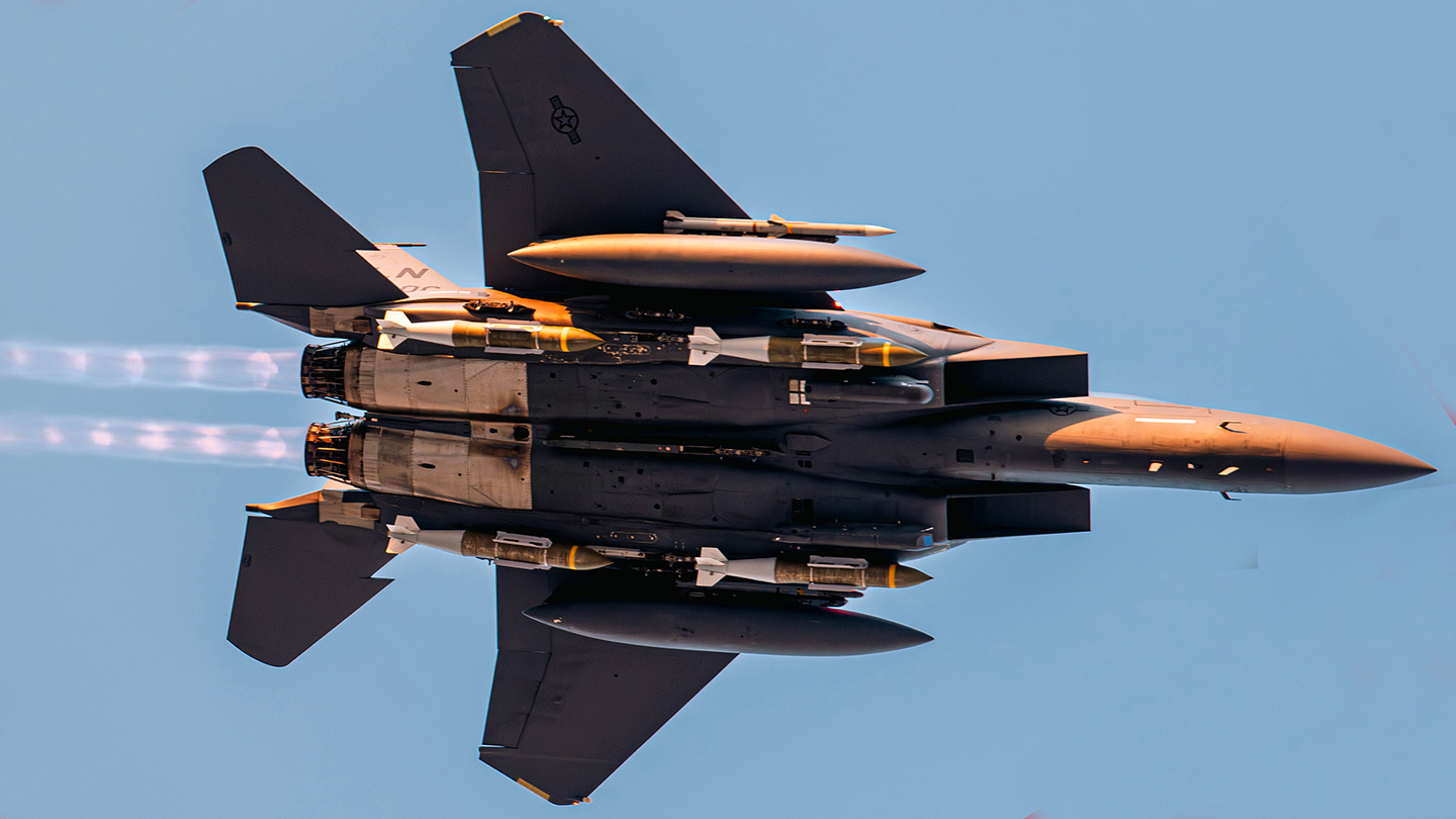 F-15E Strike Eagle are operating over Iran.