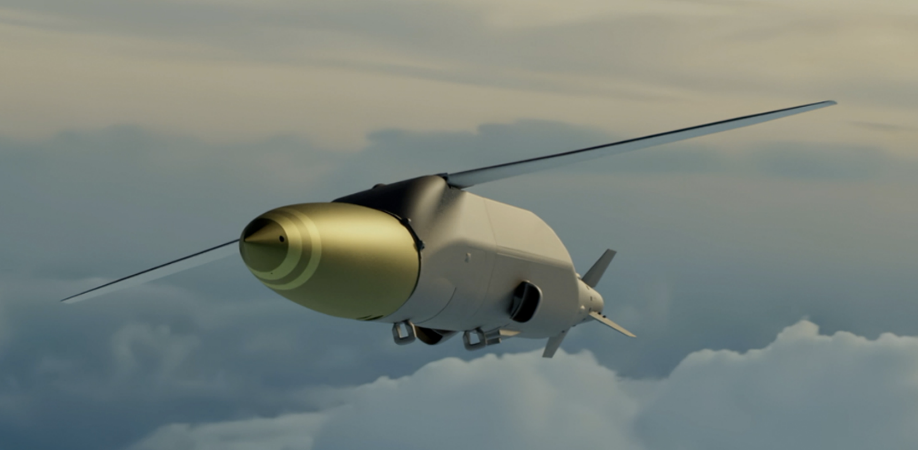 گرافیک مفهومی بوئینگ از JDAM-LR در حال پرواز