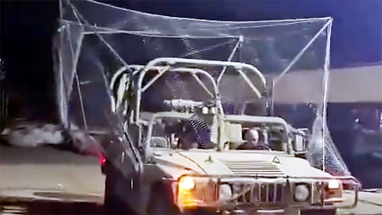 The IDF is now using netting on vehicles to protect against Hezbollah FPV drones.