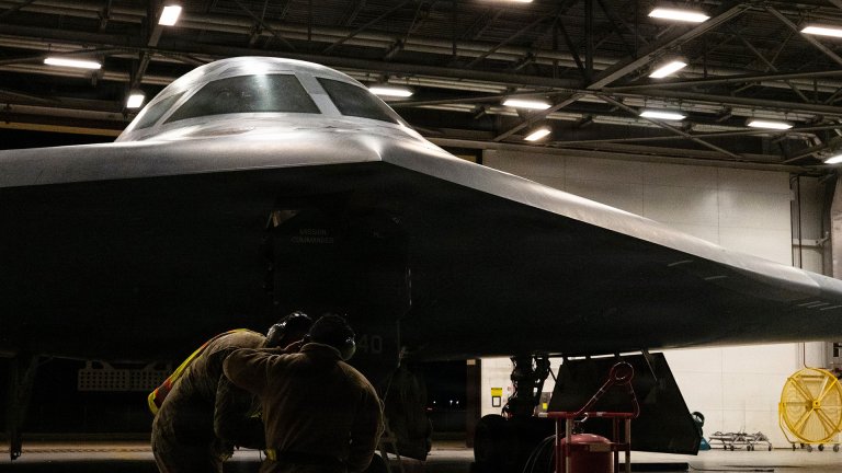 B-2 Spirit about to head out on mission over Iran.