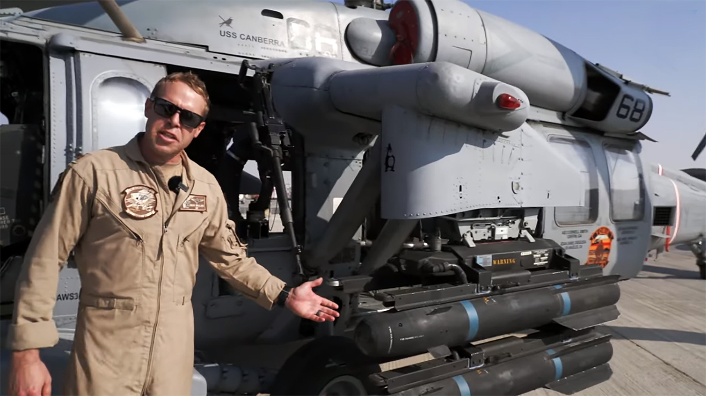 U.S. Navy MH-60S Pilot Talks Multi-Mission Roles During Tour Of