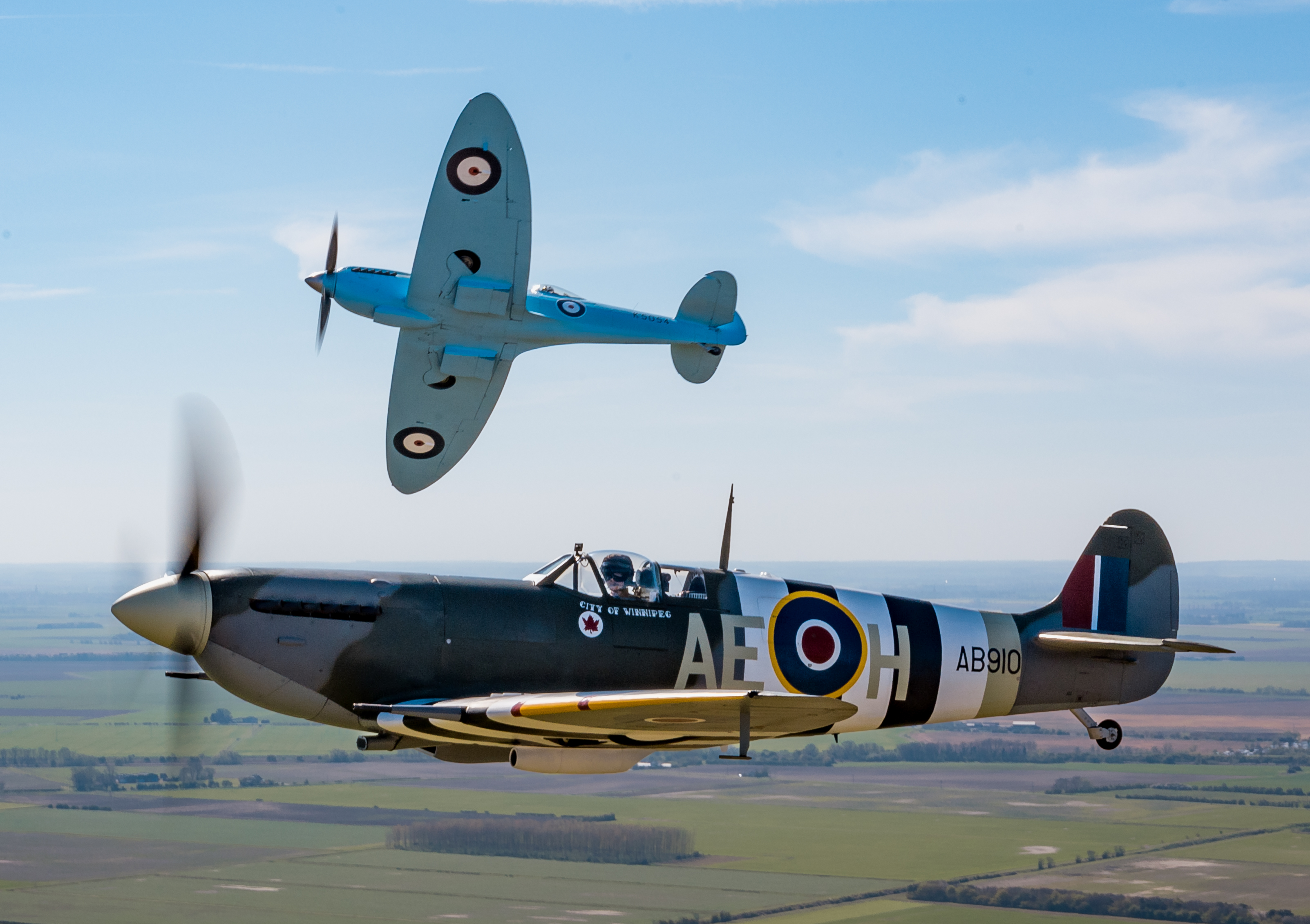 Spitfire Completes Unique Formation Flights With Royal Air Force