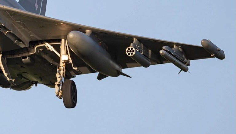 Eurofighter Typhoon Test Fires Laser-Guided Counter-Drone Rockets
