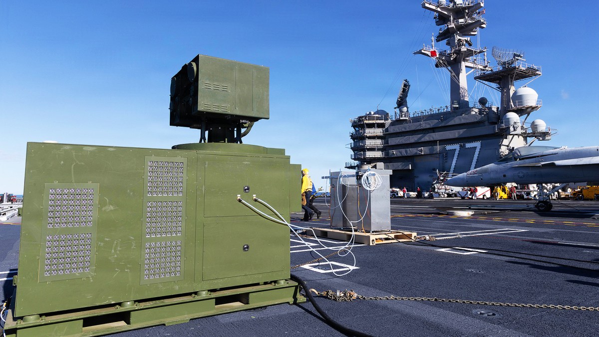 Navy Fires Drone-Frying LOCUST Laser From Supercarrier USS George H.W. Bush