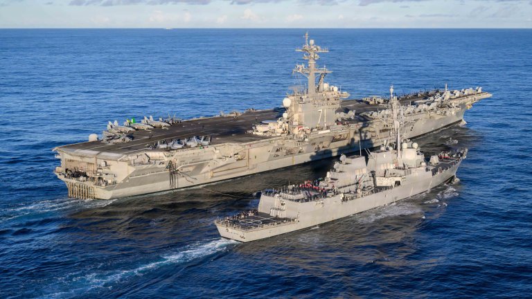 The U.S. Navy has shared details about what looks to be a previously undisclosed effort to rapidly arm ships in two carrier strike groups with radar-guided Longbow Hellfire missiles to protect against drones.