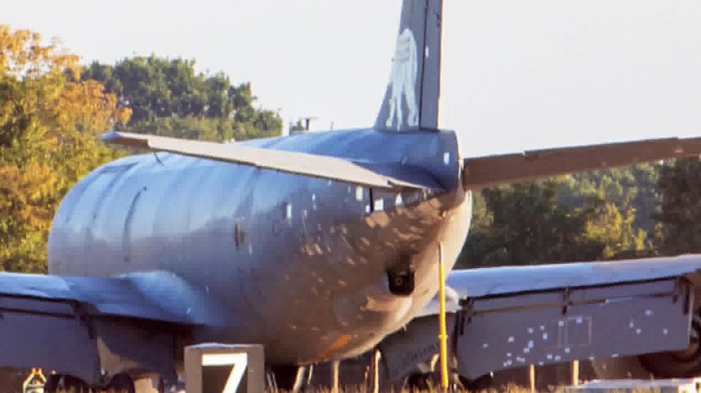 Another battle-damaged KC-135 Stratotanker aerial refueling jet arrived at RAF Mildenhall.