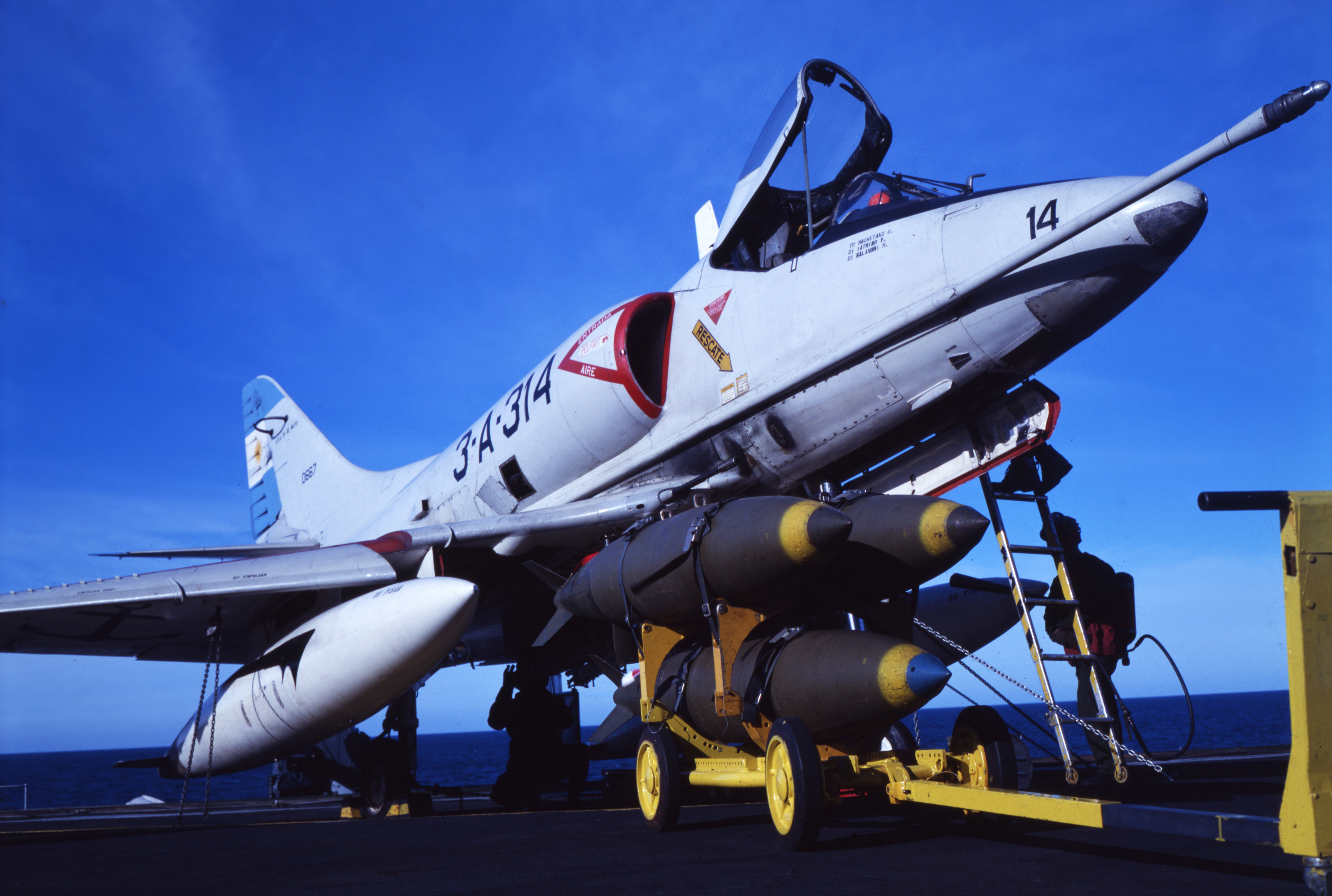 Aircraft, Falklands War, 1982. Artist Luis Rosendo. (Photo by Luis Rosendo/Heritage Images via Getty Images