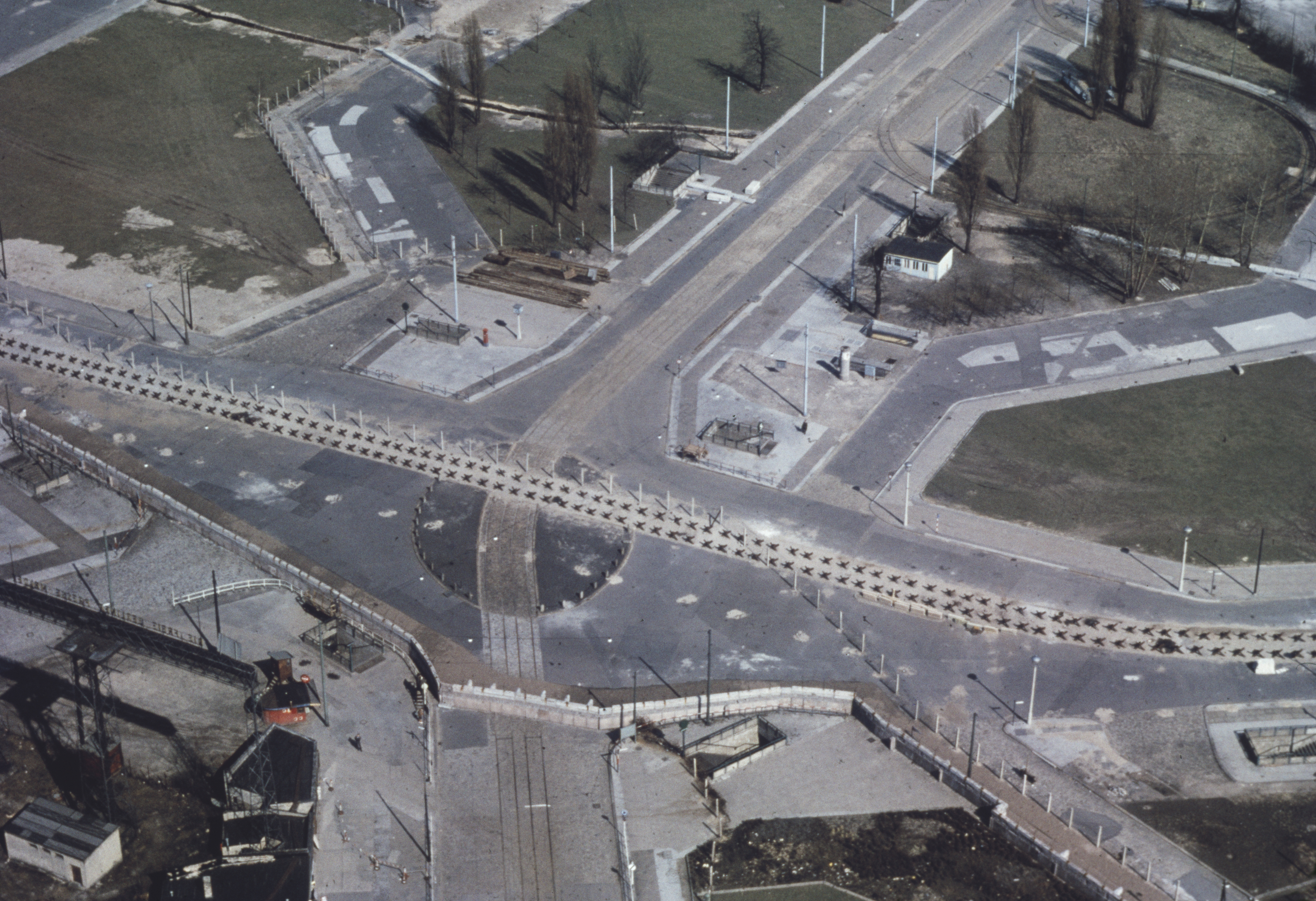 The Berlin Wall runs through Potsdamer Platz in Berlin, Germany, circa 1965. (Photo by Harvey Meston/Archive Photos/Getty Images)