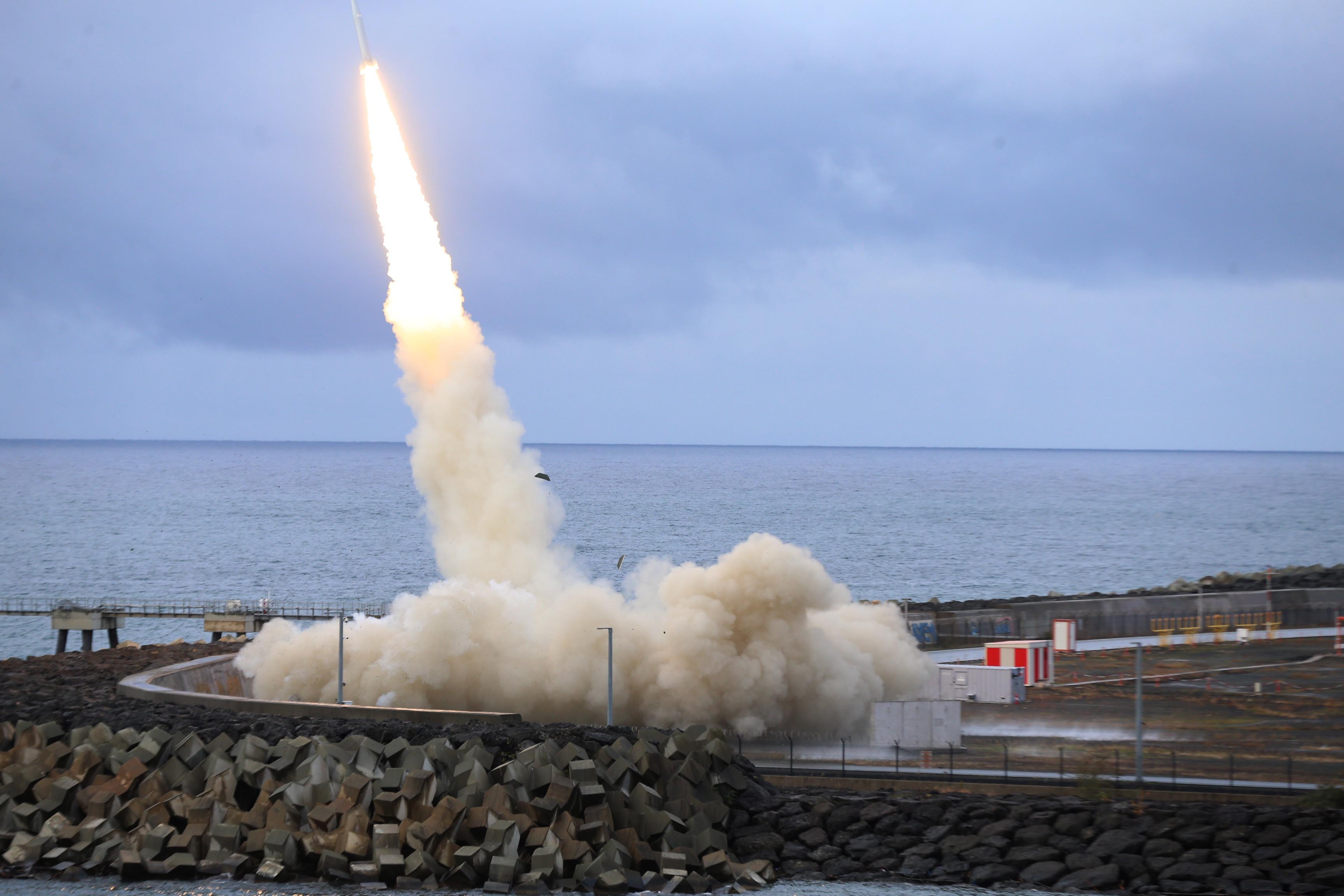 RIZE, TURKIYE - DECEMBER 11: Turkiye's longest-range ballistic missile, TAYFUN, which is currently in mass production and delivery, is seen after the new test launch in Rize, Turkiye on December 11, 2025. Testing continues on various variants of Turkiye's domestically produced ballistic missile, TAYFUN. (Photo by Fikret Delal/Anadolu via Getty Images)