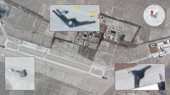 Two Massive Chinese Stealth Flying Wings Spotted Again at Secretive Drone Base