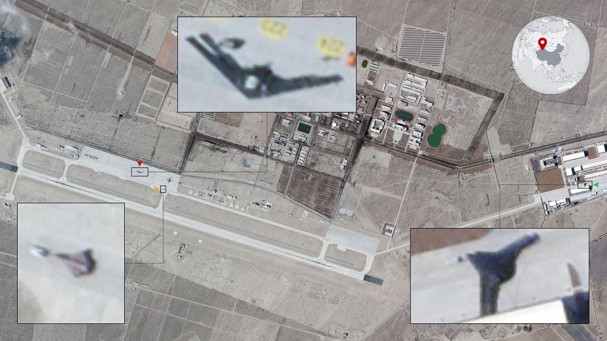 China's Massive Stealth Flying Wings Spotted Together At Secretive Test Base